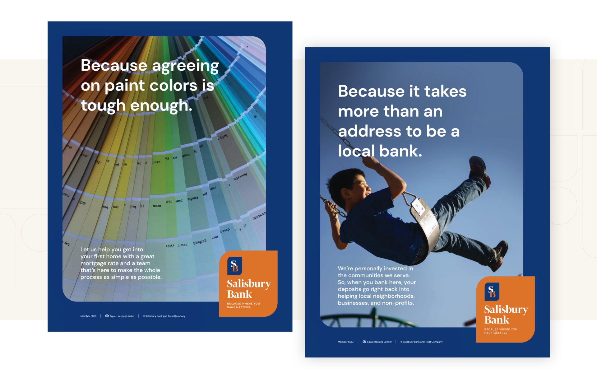 Two Salisbury Bank Marketing Posters