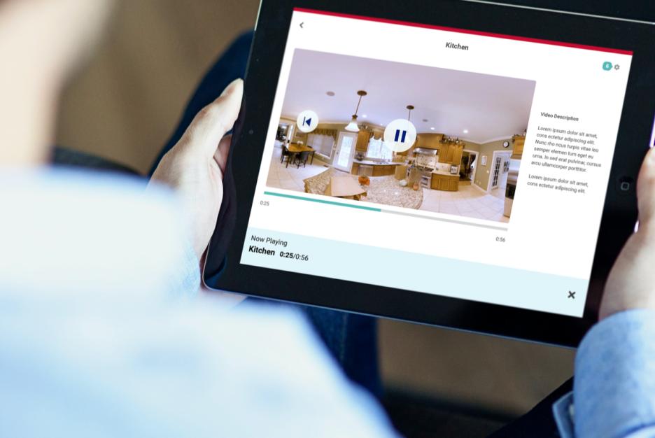 Moderator holding tablet that shows custom-built app that controls 25 VR headsets at once