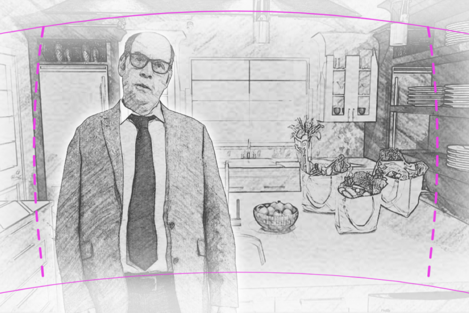 Storyboard sketch of SCAN Trading Ages VR Experience